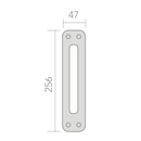 Puxador com placa oval em acabamento ouro acetinado modelo 890 para portas 