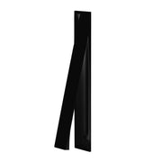 Puxador de embutir retangular Clos preto de 160mm de altura para portas de correr