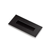 Puxador embutido retangular preto 3790 de 155x73mm para móveis e armários