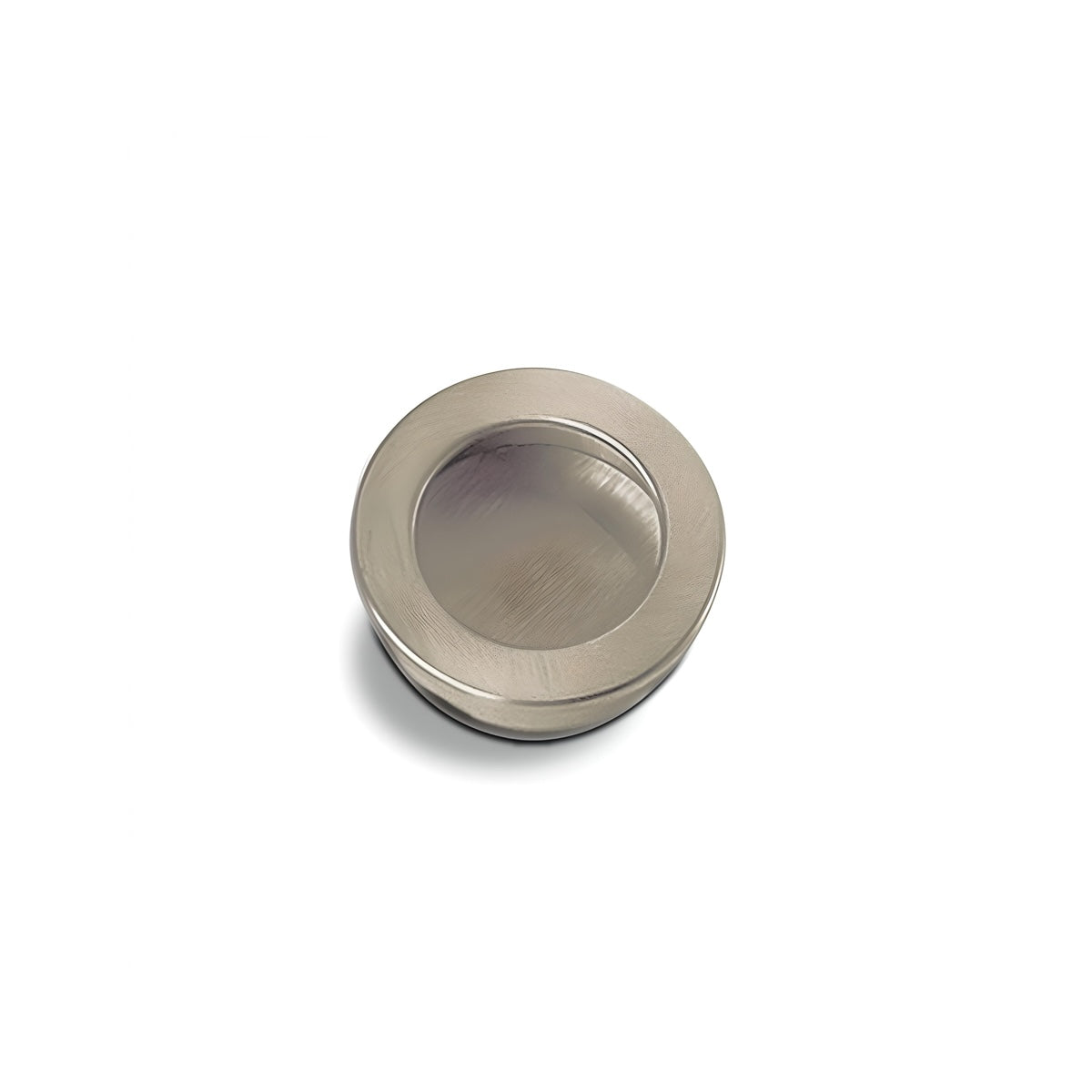 Puxador niquelado redondo 3512 de Ø30mm para embutir em móveis e armários