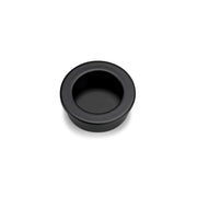 Puxador preto redondo 3512 de Ø30mm para embutir em móveis e armários