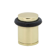 Batente de porta cilíndrico dourado com amortecedor de borracha e 20mm de diâmetro 