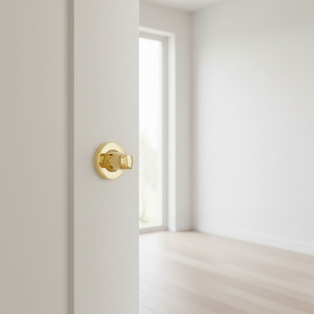 Condenação de 35 mm de diâmetro com acabamento dourado brilhante para portas