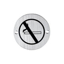 Cartel de 75Ø de acero inoxidable de prohibido fumar (HD)