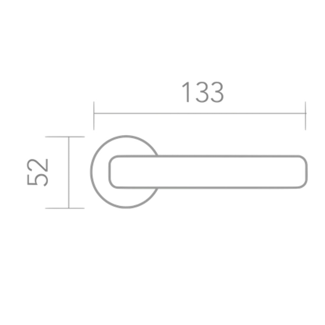 Manilla modelo '130' ola de aluminio con Roseta Redonda acabado negro para puertas (HD)