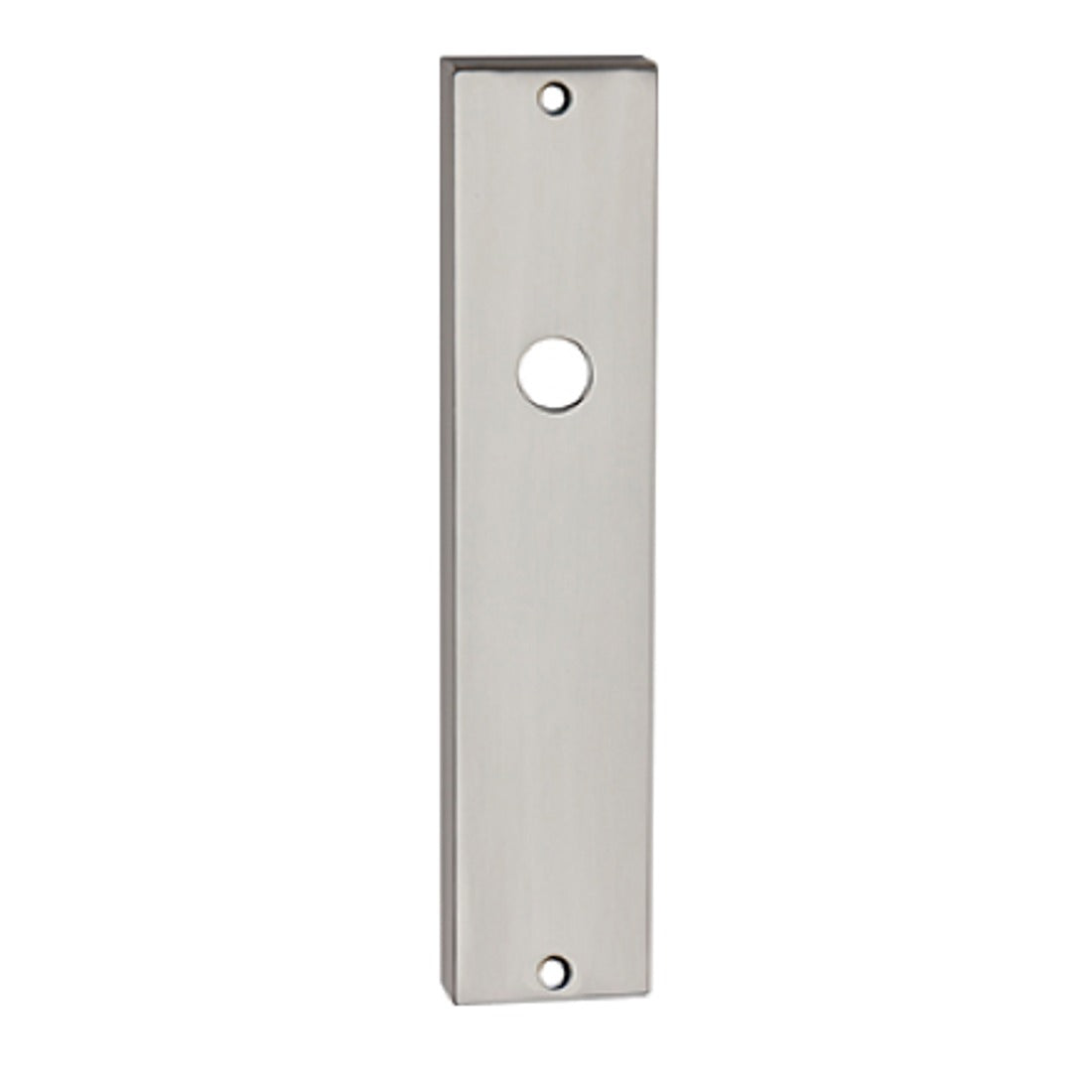 PLACA rectangular para montaje de manilla en acabado NÍQUEL satinado. (HD)